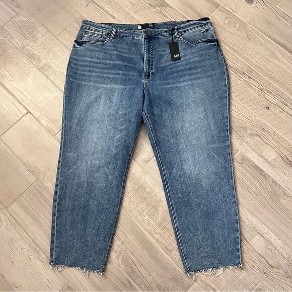 Kut From The Kloth Women’s 24W High Rise Rachael Fab Ab Mom Jean Raw Hem - Picture 5 of 9